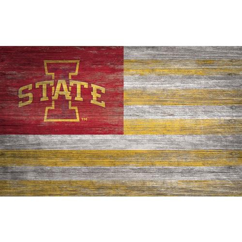 Fan Creations Iowa State Cyclones Distressed Flag Sign - Primary Image
