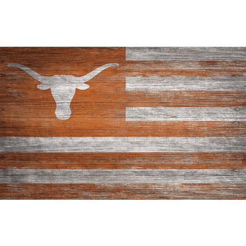 Fan Creations Texas Longhorns Distressed Flag Sign - Primary Image