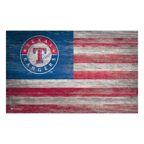 Fan Creations Texas Rangers Distressed Flag Sign - Primary Image