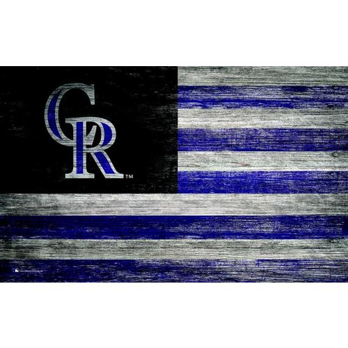 Fan Creations Colorado Rockies Distressed Flag Sign - Primary Image