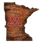 Fan Creations Minnesota Golden Gophers Distressed State Sign - Thumbnail 1 of 2