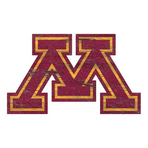 Fan Creations Minnesota Golden Gophers Distressed Logo Sign - Primary Image