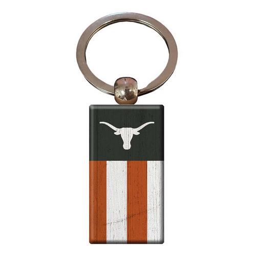 Fan Creations Texas Longhorns Wooden Flag Keychain - Primary Image
