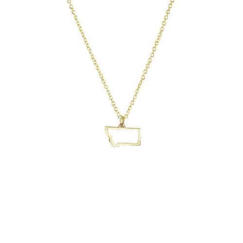 Lucky Feather Montana State Necklace - Primary Image
