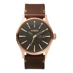 Men's Nixon Sentry Leather Watch - Thumbnail 1 of 4