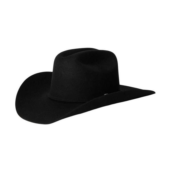 Men's Stetson 4X Corral Buffalo Felt Black Cowboy Hat 7 3/8 Black