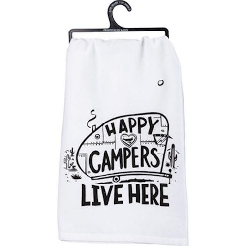 Primitives by Kathy  Happy Campers Dish Towel - Primary Image