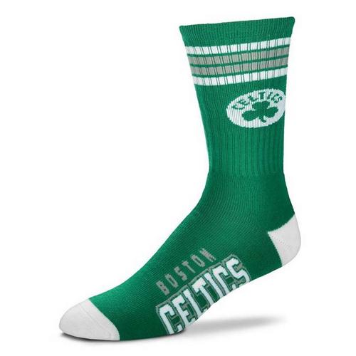 For Bare Feet Boston Celtics 4 Stripe Deuce Crew Socks - Primary Image