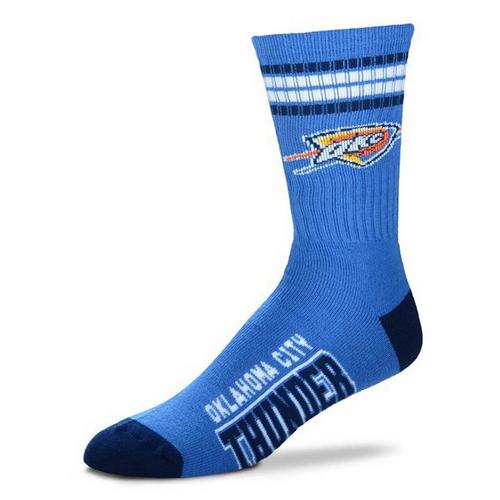 For Bare Feet Oklahoma City Thunder 4 Stripe Deuce Crew Socks - Primary Image
