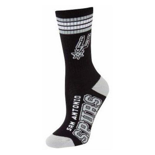 For Bare Feet San Antonio Spurs 4 Stripe Deuce Crew Socks - Primary Image