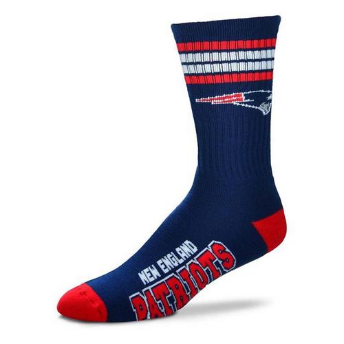 For Bare Feet New England Patriots 4 Stripe Deuce Crew Socks - Primary Image