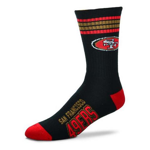 For Bare Feet San Francisco 49ers 4 Stripe Deuce Crew Socks - Primary Image