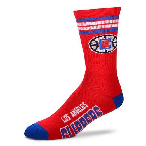 For Bare Feet Los Angeles Clippers 4 Stripe Deuce Crew Socks - Primary Image
