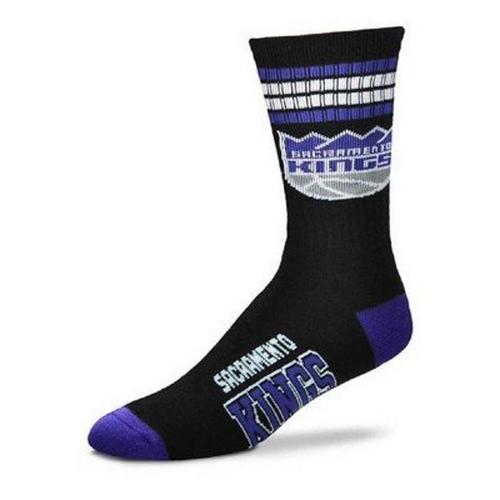 For Bare Feet Sacramento Kings 4 Stripe Deuce Crew Socks - Primary Image