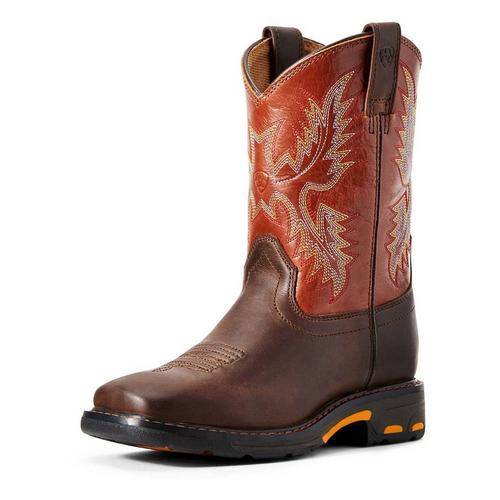 Little Boys' Ariat WorkHog Wide Square Toe Western Boots - Primary Image