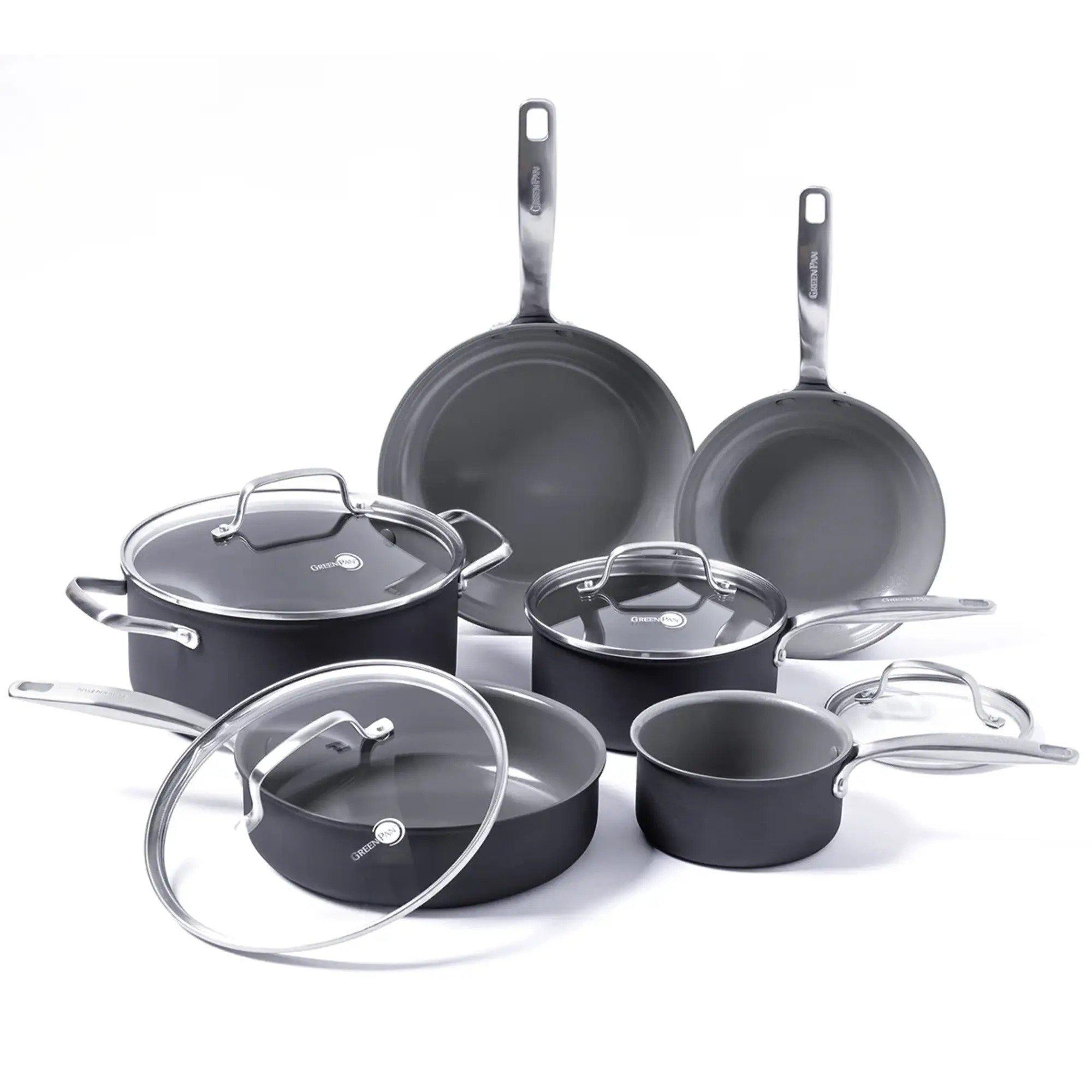GreenPan Chatham Ceramic Nonstick 10 Piece Cookware Set - GreenPan