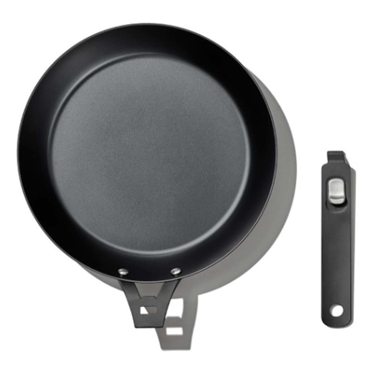 OXO Outdoor Pre-Seasoned Carbon Steel 10" Frying Pan Skillet, Detachable Handle for Easy Storage, Indoor Use, Nonstick with Use, Induction Suitable,Oven & Broiler Safe,Browning, Grill,Sear,Saute,Black - Thumbnail 3