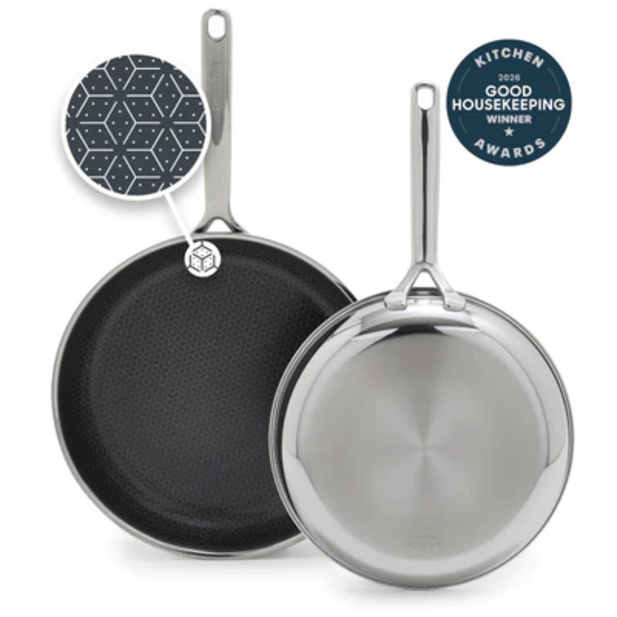GreenPan Spectra Thermobond Hybrid Ceramic Nonstick 10" and 12" Frypan Set - GreenPan
