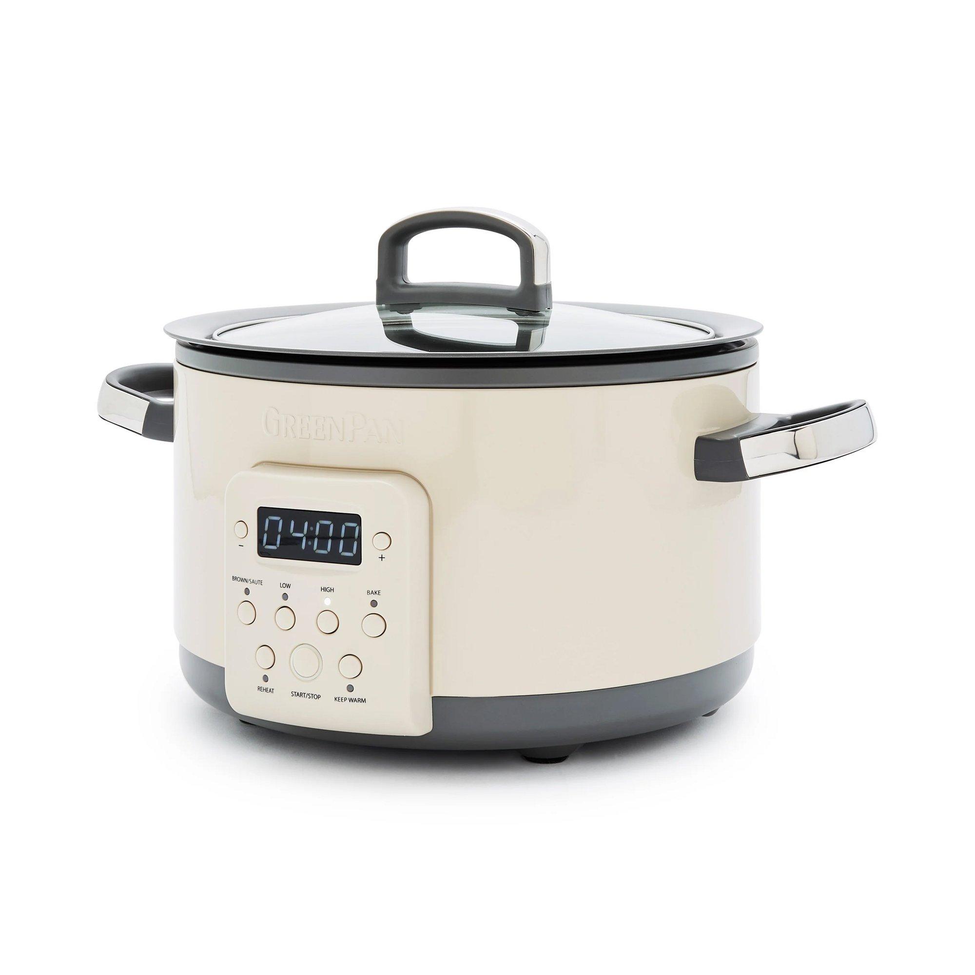 GreenPan Bistro 4 Quart Slow Cooker with In Pot Browning - GreenPan