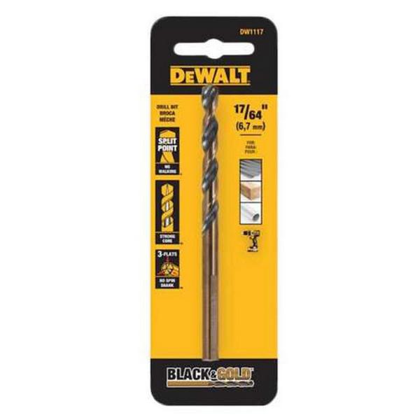 DeWALT 17/64 in Black & Gold Steel Drill Bit