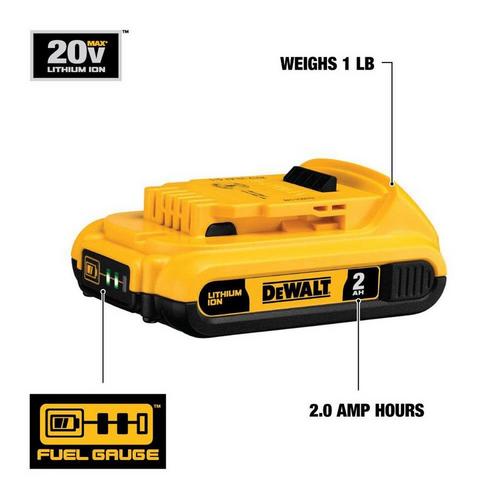 DeWALT 20V MAX Compact 2 Ah Lithium Battery Pack - Primary Image
