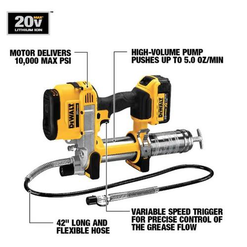 DeWALT 20V MAX Variable Speed Grease Gun Kit - Battery and Charger Included - Primary Image