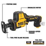DeWALT 20V MAX ATOMIC One-Handed Reciprocating Saw - Tool Only - Thumbnail 6 of 6