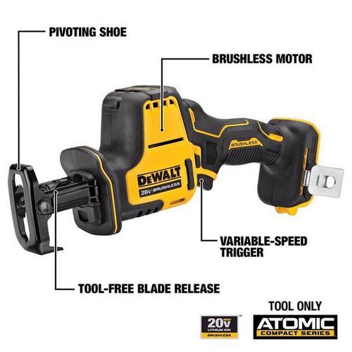 DeWALT 20V MAX ATOMIC One-Handed Reciprocating Saw - Tool Only - Primary Image