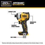 DeWALT 20V MAX ATOMIC Compact Drill and Impact Driver Kit - 2 Batteries and Charger Included - Thumbnail 3 of 4