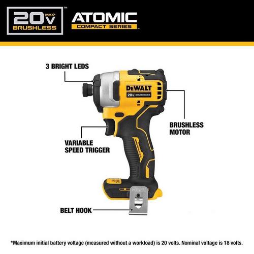 DeWALT 20V MAX ATOMIC Compact Drill and Impact Driver Kit - 2 Batteries and Charger Included - Primary Image