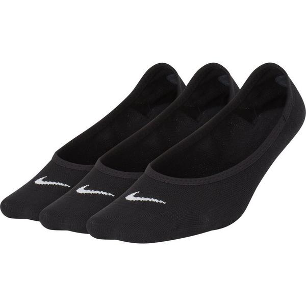 Women's Nike Everday Lightweight Training Footie No Show Socks Medium Black/White 3 Pack