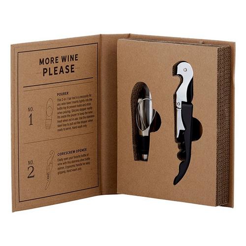 Santa Barbara Design Wine Stopper Book Box - More Wine Please - Primary Image