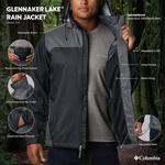 Men's Columbia Glennaker Lake Hooded Rain Jacket - Thumbnail 6 of 7