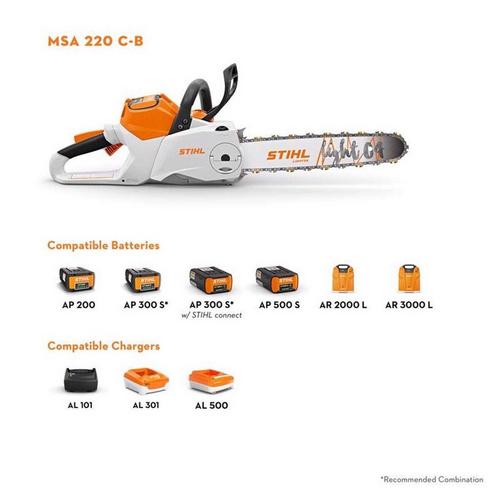 STIHL MSA 220 C-B 18 in Battery Powered Chainsaw - Tool Only - Primary Image