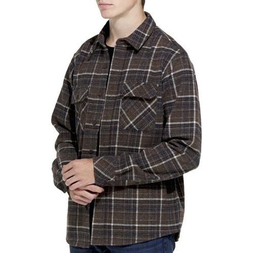 Men's Hallstatt Apparel Wool Brawny Plaid Long Sleeve Button Up Shirt - Primary Image