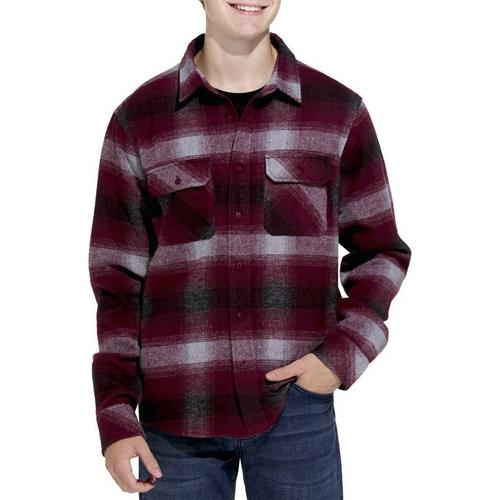 Men's Hallstatt Apparel Wool Brawny Plaid Long Sleeve Button Up Shirt - Primary Image