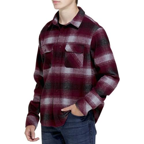Men's Hallstatt Apparel Wool Brawny Plaid Long Sleeve Button Up Shirt - Primary Image