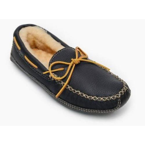 Men's Minnetonka Sheepskin Moose Slippers - Primary Image