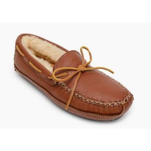 Men's Minnetonka Sheepskin Moose Slippers - Primary Image
