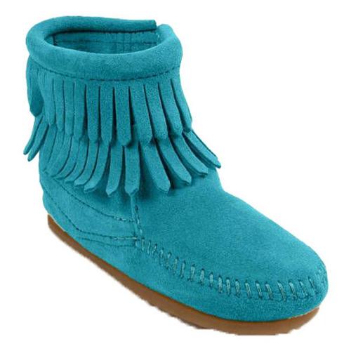 Toddler Minnetonka Double Fringe Side Zip Western Boots - Primary Image