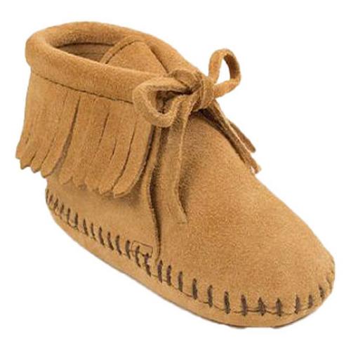 Baby Minnetonka Fringe Bootie Slippers - Primary Image