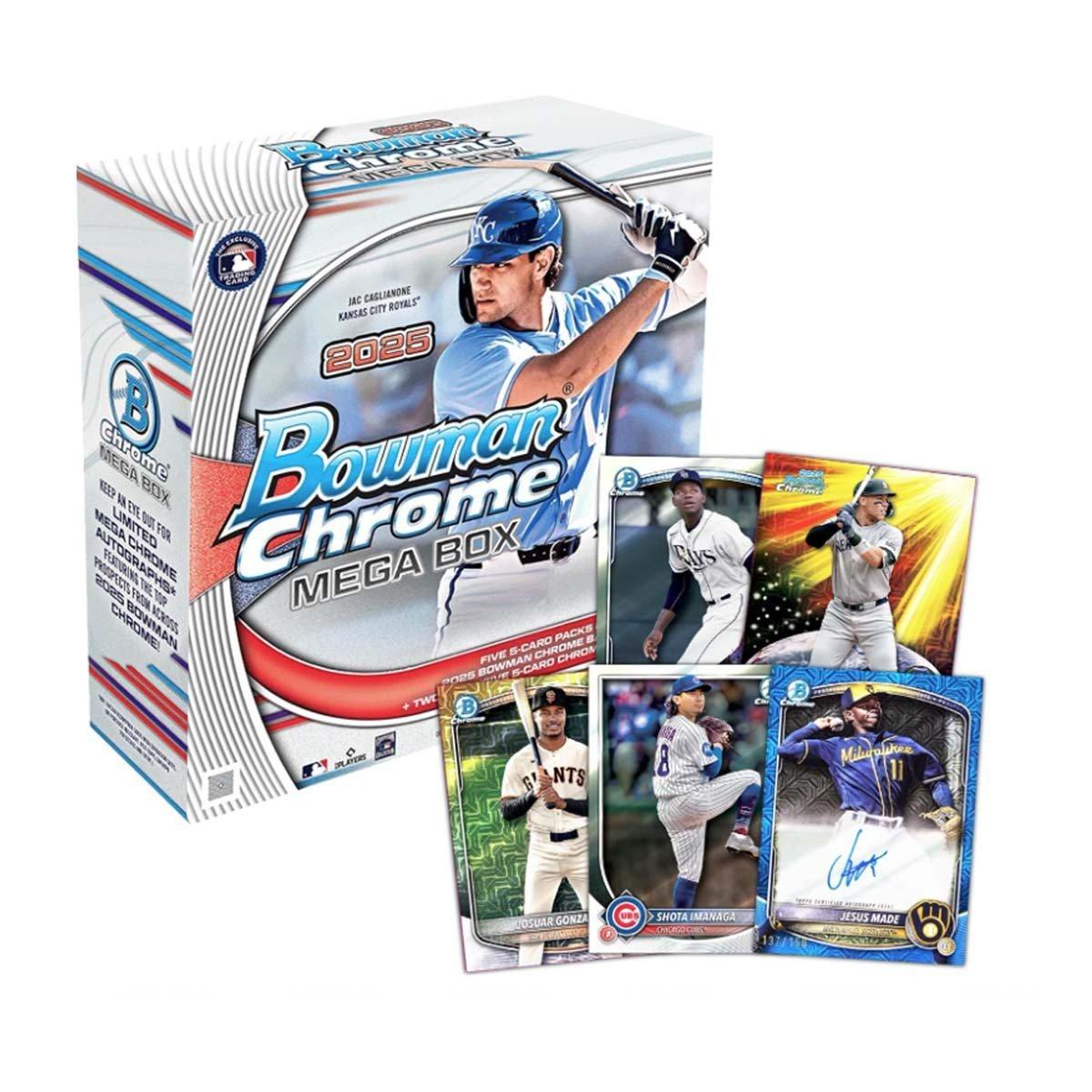 2025 Topps Bowman Chrome Baseball Trading Card Mega Box