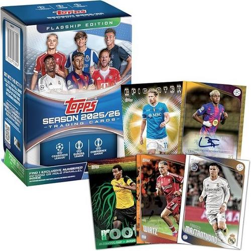 2025/26 Topps Flagship Edition UEFA Club Competitions Soccer Trading Card Value Box - Primary Image