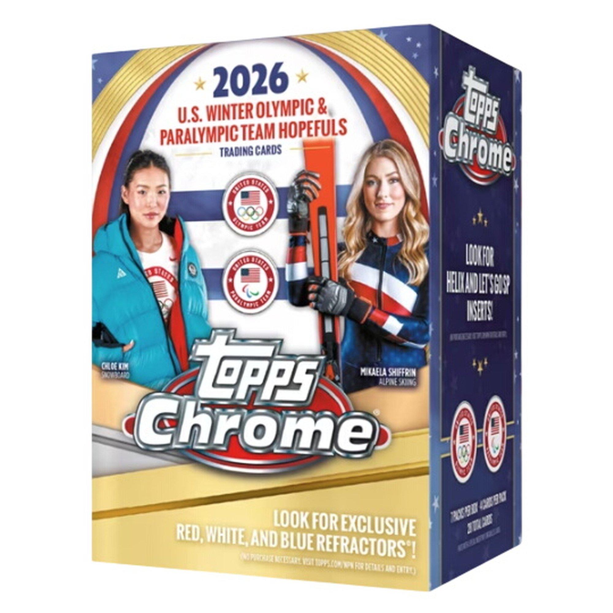 2026 Topps Chrome U.S. Winter Olympic & Paralympic Team Hopefuls Trading Card Value Box