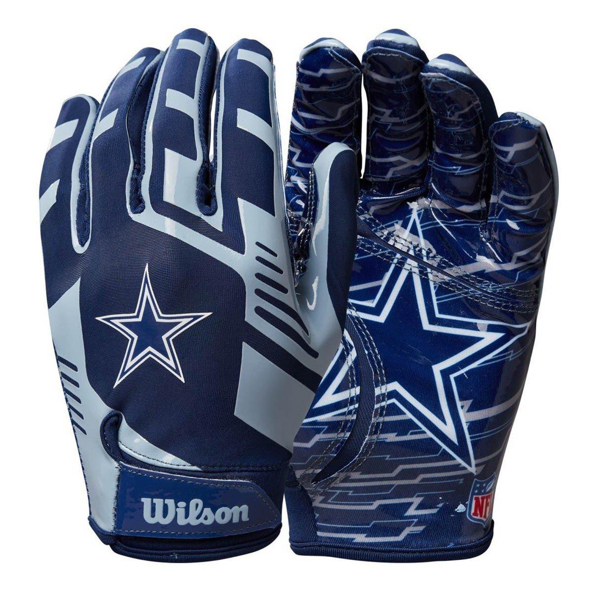 Boys' Wilson NFL Stretch Fit Dallas Cowboys Receiver Football Gloves