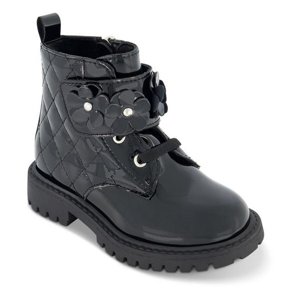 Girls' Jessica Simpson Daria Flower Boots Toddler 8T Black