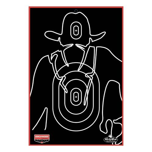 Birchwood Casey 12x18 Gunslinger Silhouette Dirty Bird Target 6-Pack - Primary Image