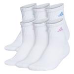 Women's adidas Athletic Cushioned 6 Pack Quarter Socks - Thumbnail 1 of 4