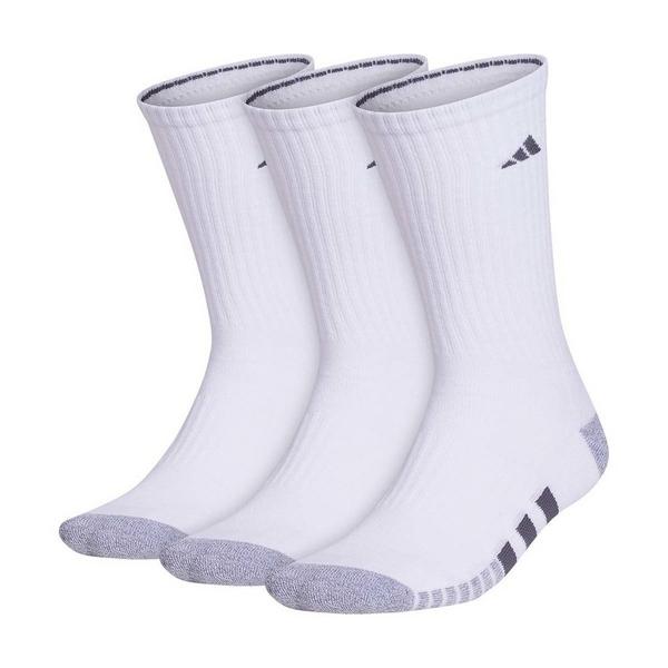 adidas Cushioned 3.0 Crew Socks Large White 3 Pack