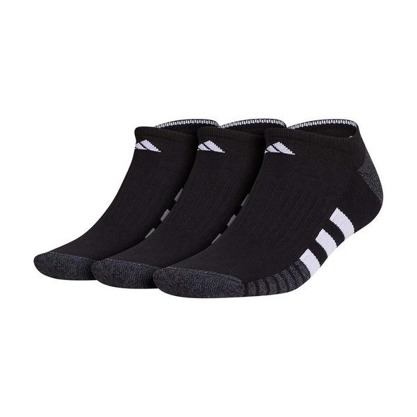 Men's adidas Cushiond 3.0 No Show Socks Large Black 3 Pack